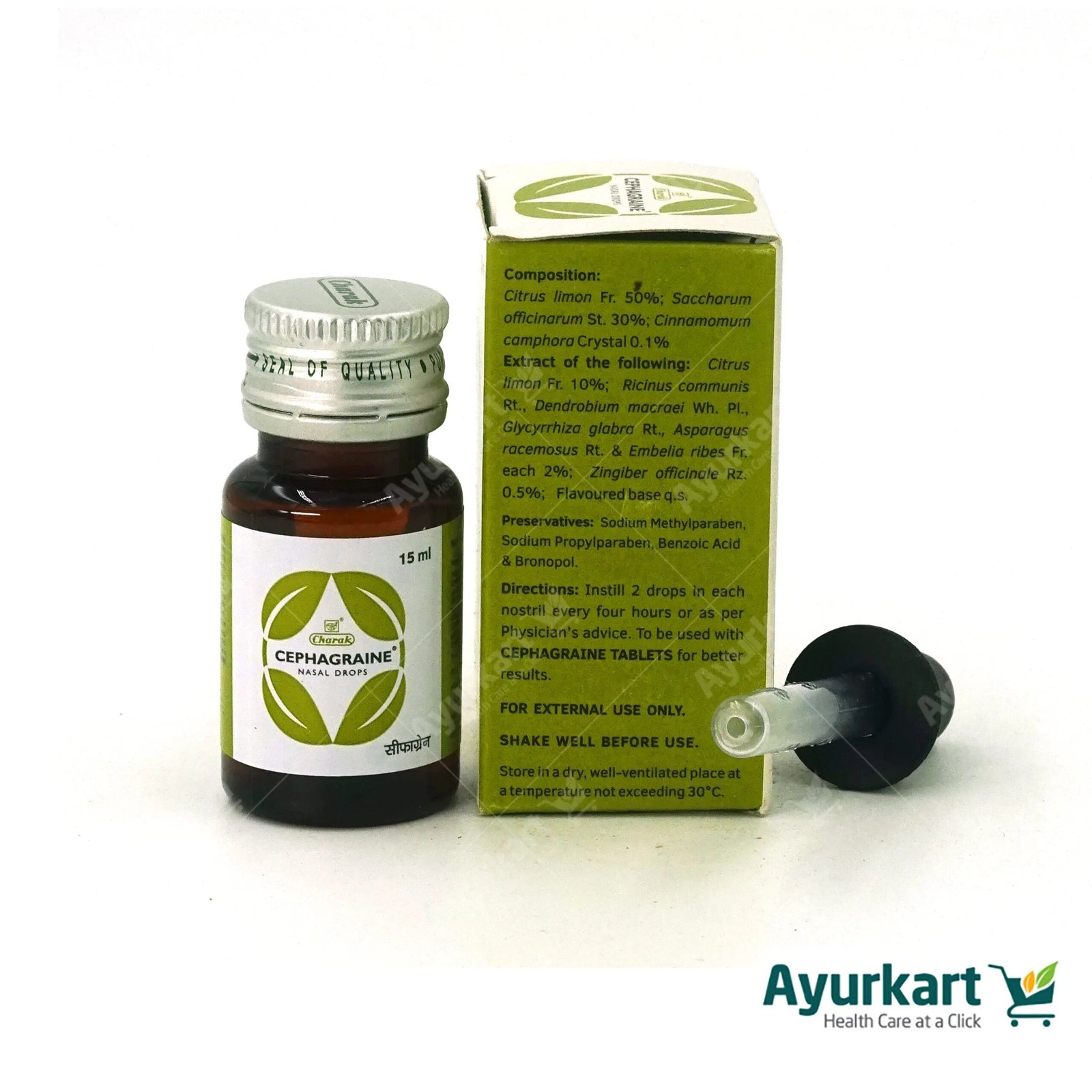 Cephagraine Nasal Drops - 15ML - Charak - Image 4